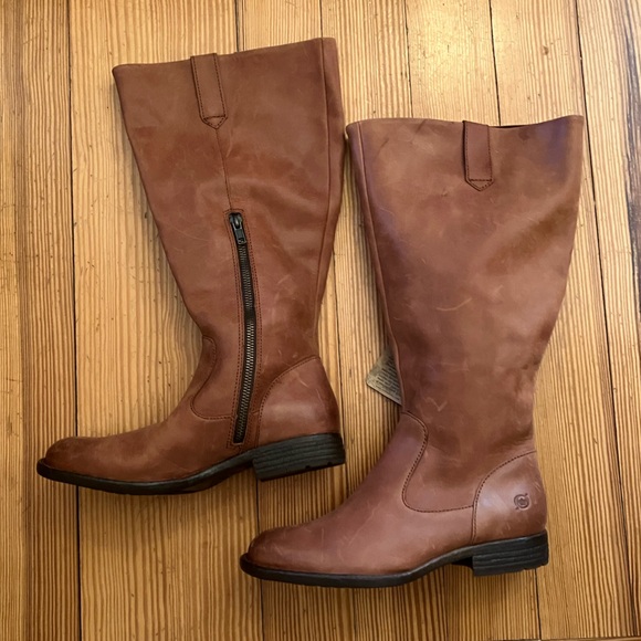 NWT Born Shaunie Extended Calf Boots in Cognac Sz 7. - Picture 5 of 12